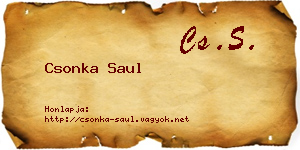 Csonka Saul névjegykártya